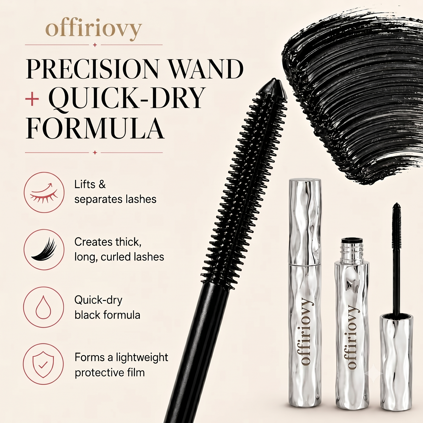 💜LAST DAY - BUY 1 GET 1 FREE💜Waterproof Curling & Lengthening Mascara